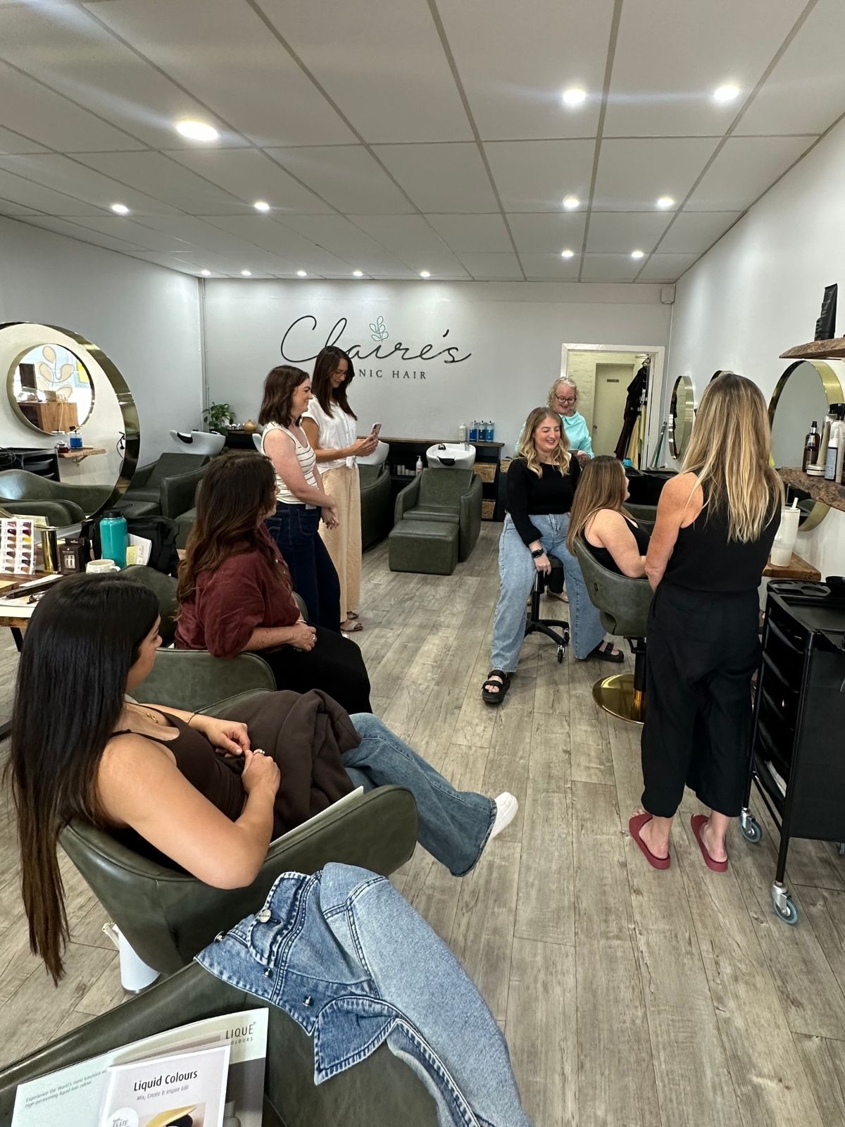 Hair stylist workshop in session at Kate Bonnie Mastering Lived-In Techniques class Mandurah, Perth Western Australia